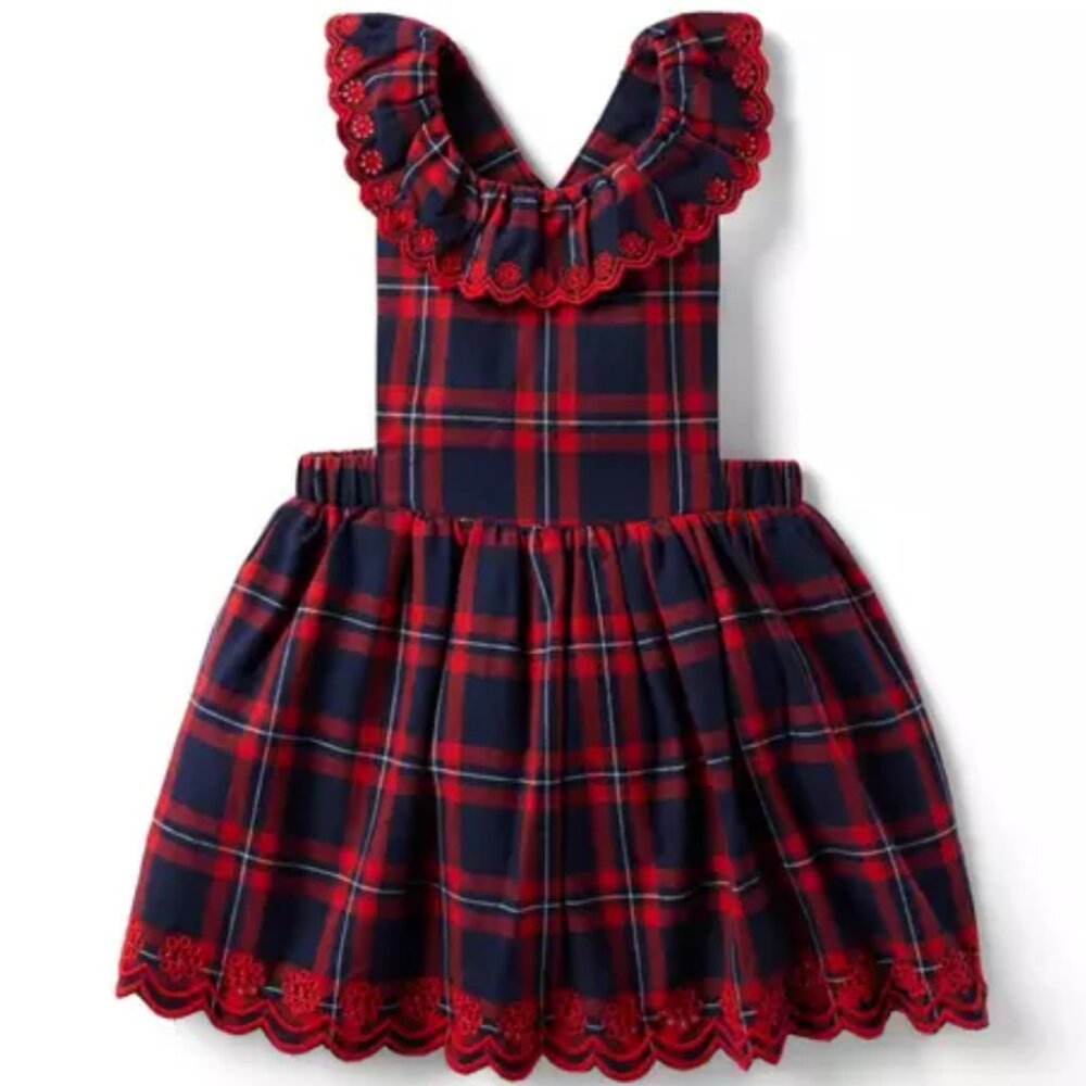 Janie and Jack Plaid Ruffle Jumper Dress